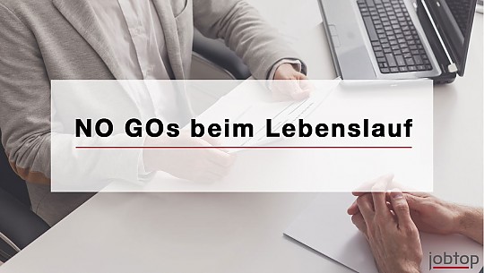 NO GOs beim Lebenslauf